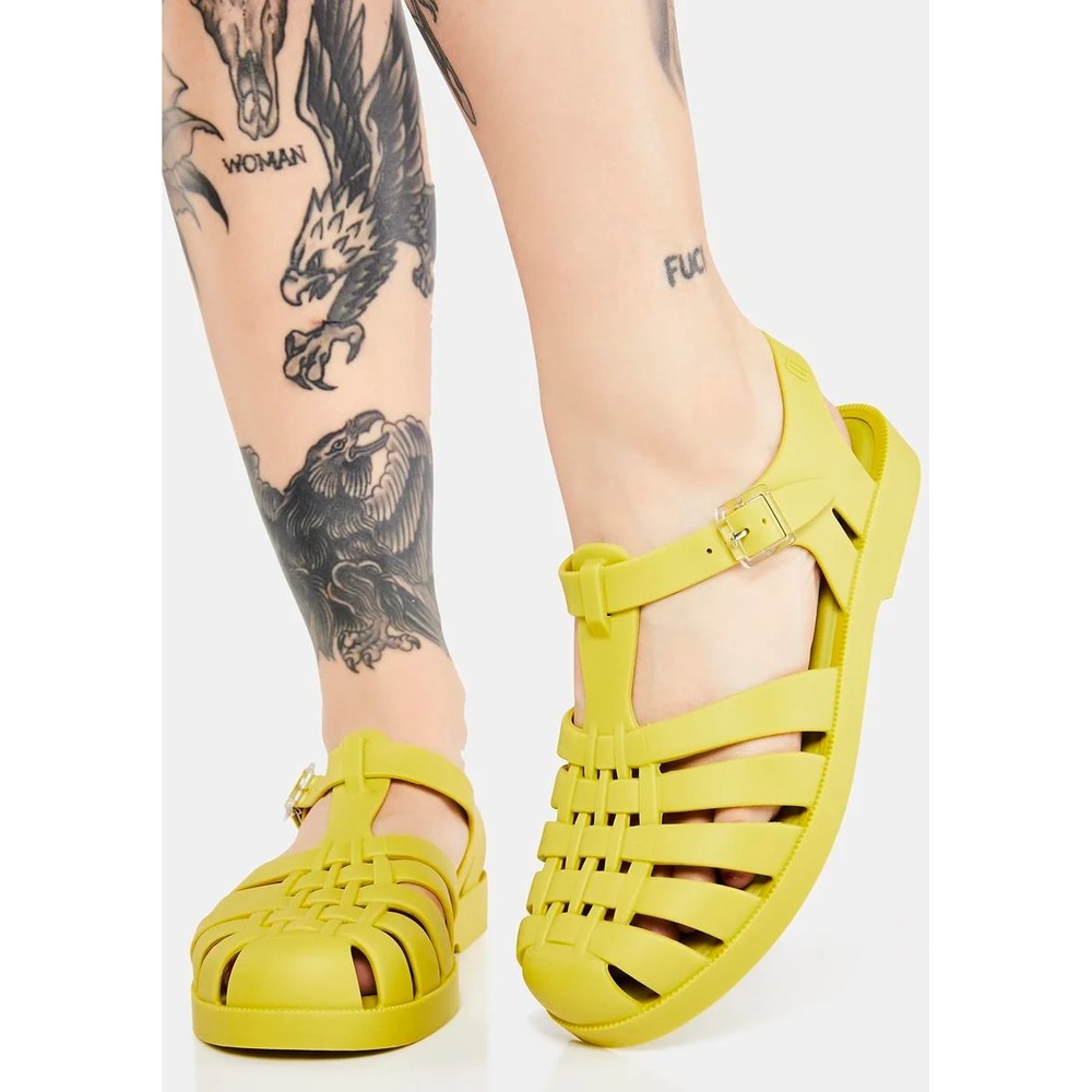 Melissa Womens Possession Sandal Size 9 40 Green Shoe Fisherman Jelly 90 Y2K